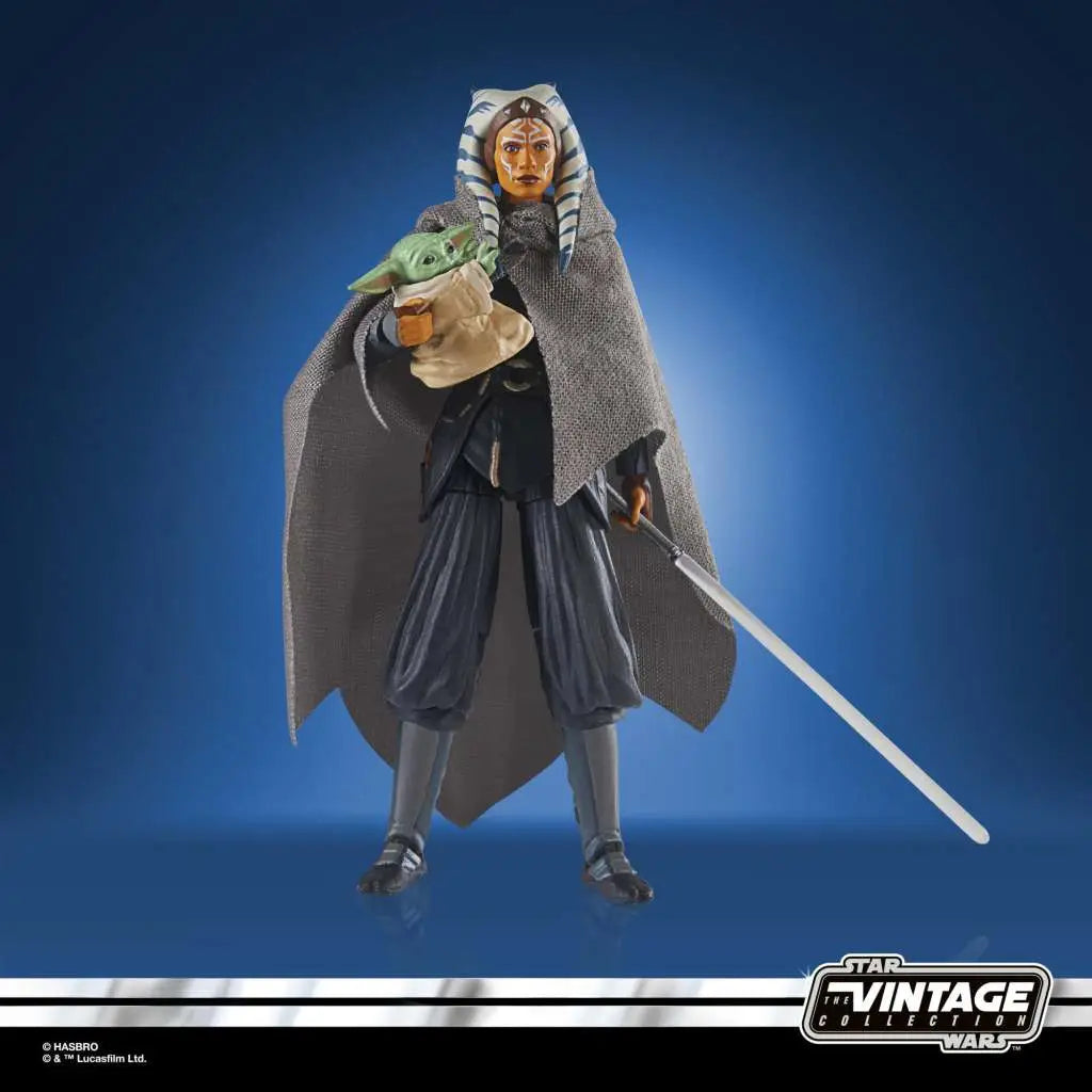 SW VINTAGE AHSOKA TANO & GROGU LTD ED AF HASBRO