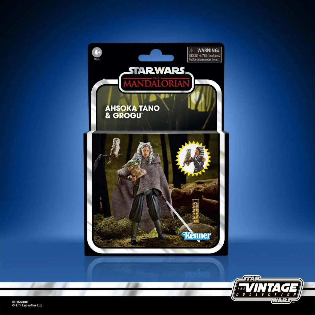 SW VINTAGE AHSOKA TANO & GROGU LTD ED AF HASBRO