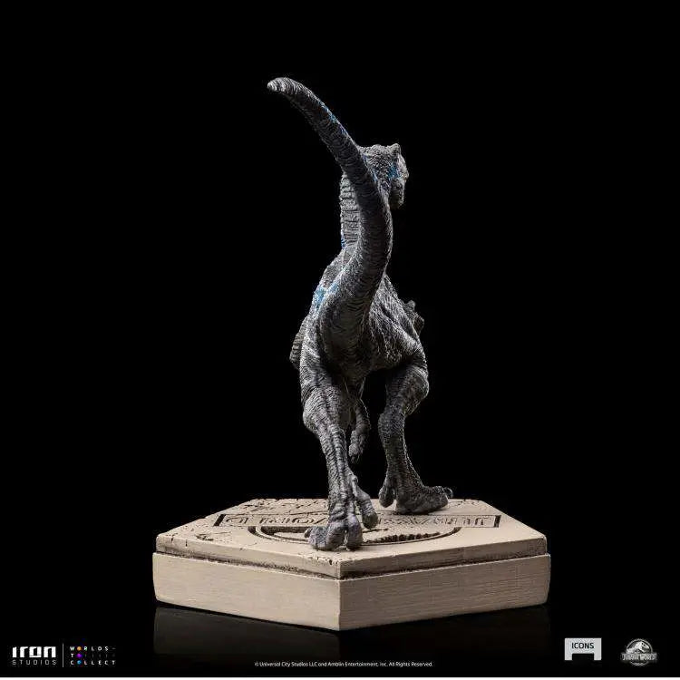 JW ICONS VELOCIRAPTOR BLUE STATUE IRON STUDIOS
