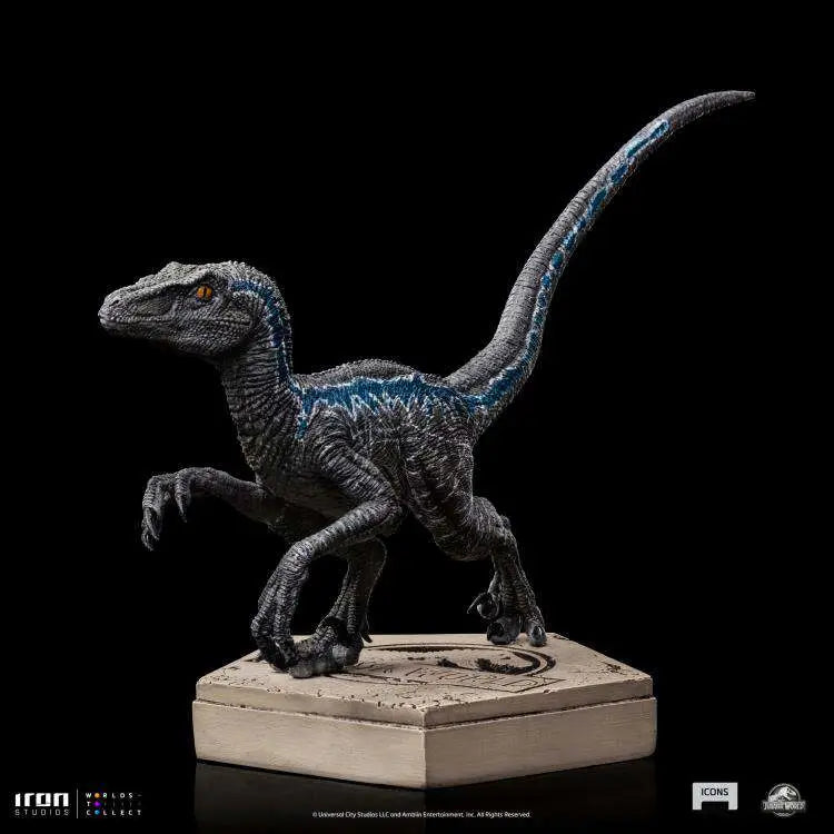 JW ICONS VELOCIRAPTOR BLUE STATUE IRON STUDIOS