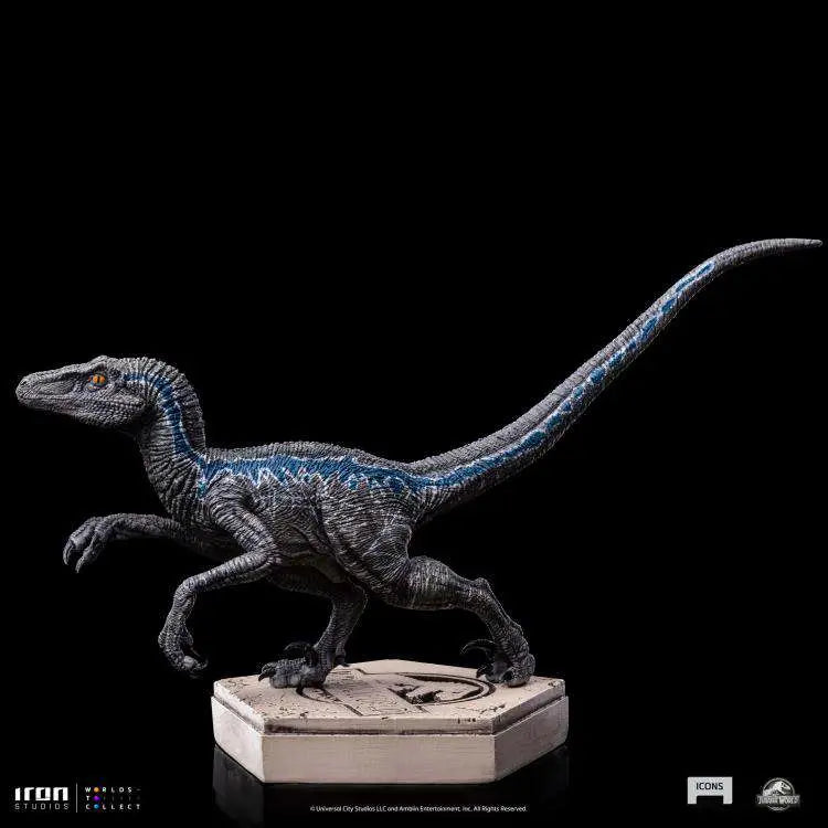 JW ICONS VELOCIRAPTOR BLUE STATUE IRON STUDIOS