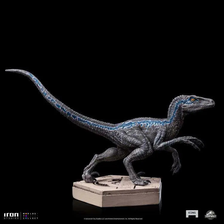 JW ICONS VELOCIRAPTOR BLUE STATUE IRON STUDIOS