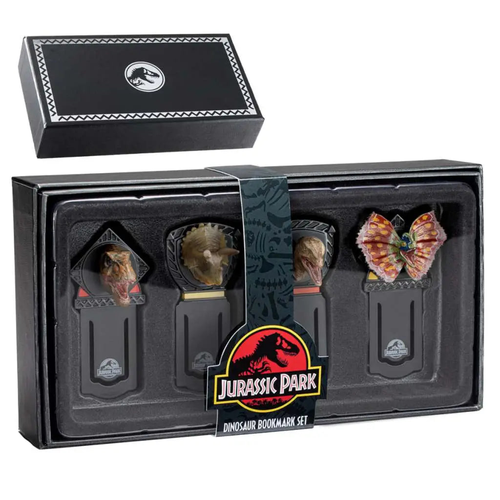 JURASSIC PARK BOOKMARKS SET NOBLE COLLECTIONS