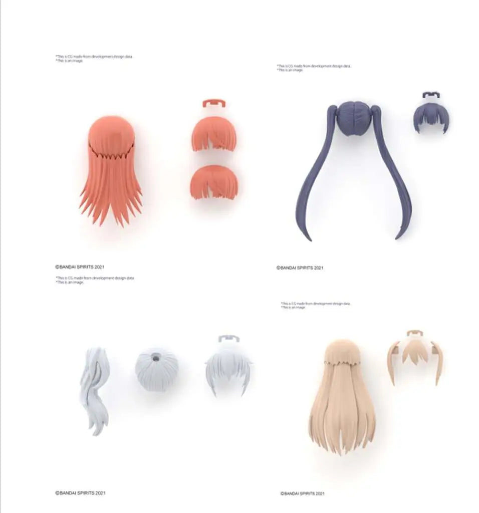 30MS OPT HAIR STYLE PARTS VOL 7 ALL 4 TY BANDAI MODEL KIT GUNPLA