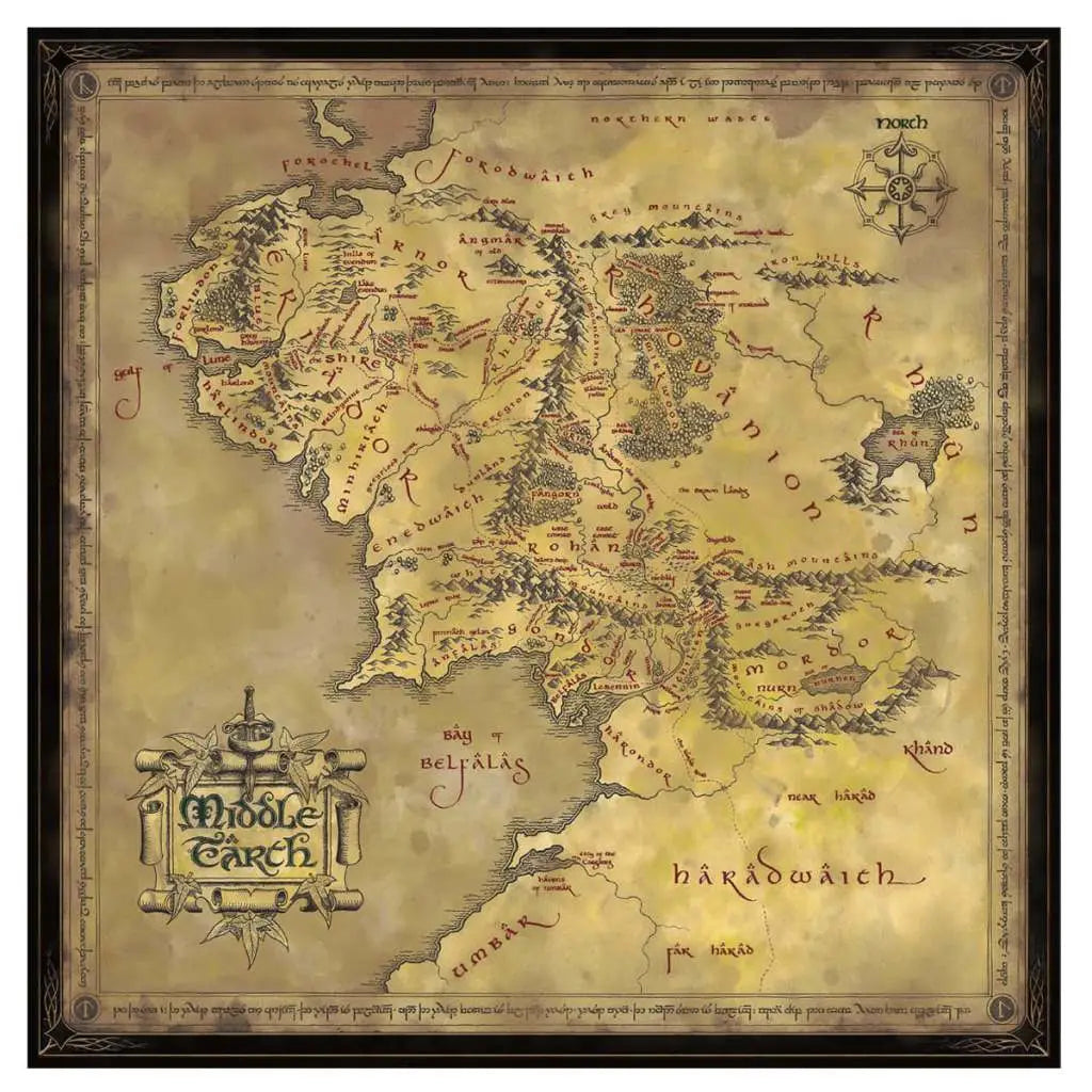 LOTR MIDDLE EARTH MAP 1000PCS PUZZLE NOBLE COLLECTIONS