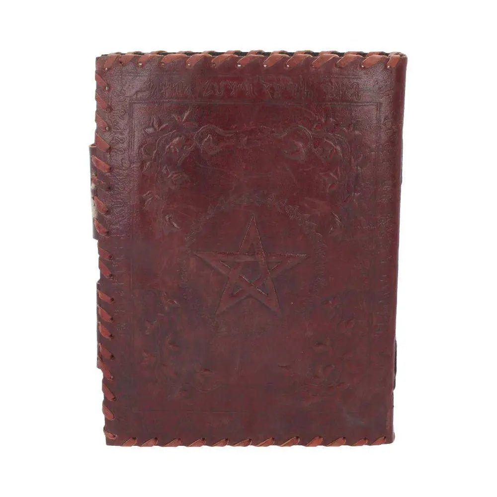 LEATHER DIARY EMBOSSED PENTA & TWO LOCK NEMESIS NOW