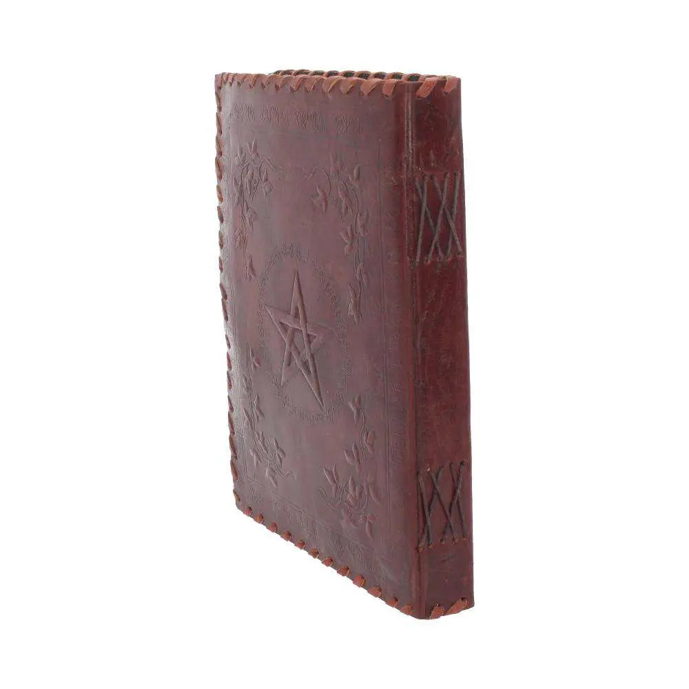 LEATHER DIARY EMBOSSED PENTA & TWO LOCK NEMESIS NOW