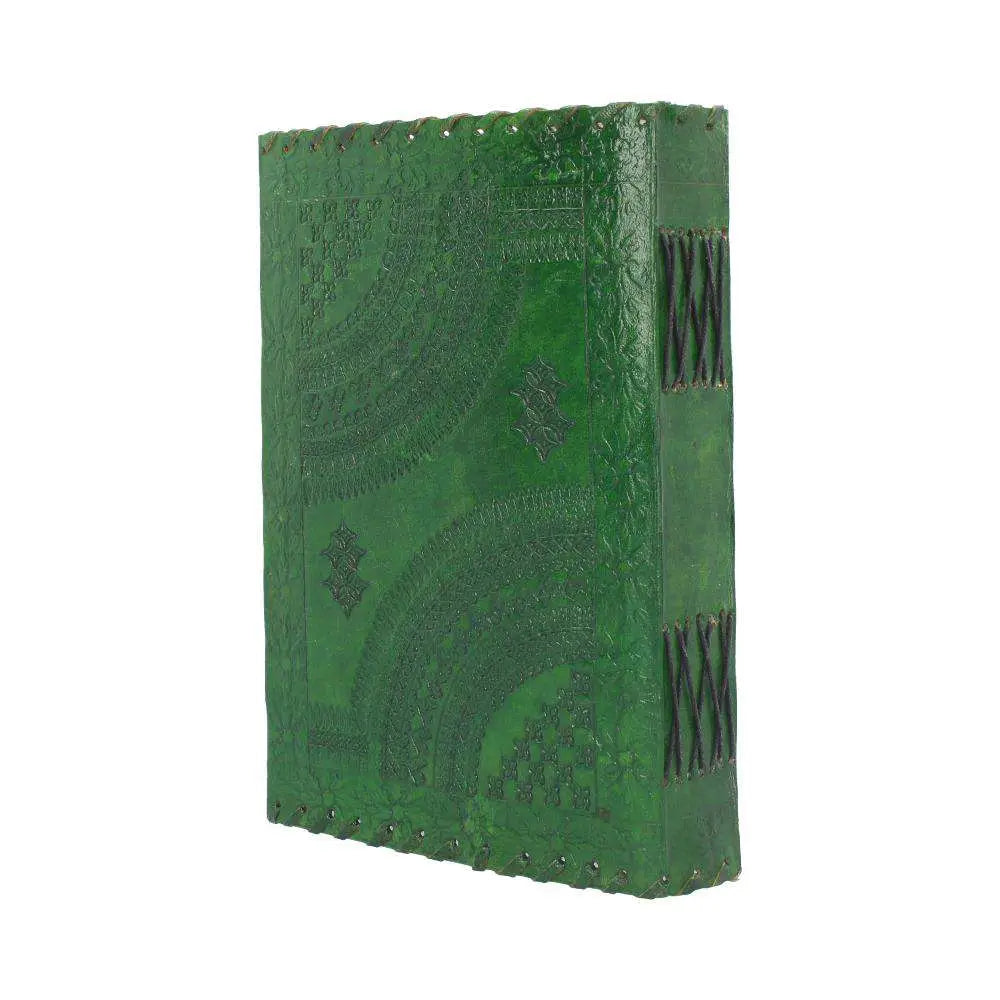 LEATHER DIARY EMBOSS GREENMAN & TWO LOCK NEMESIS NOW