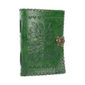LEATHER DIARY EMBOSS GREENMAN & TWO LOCK NEMESIS NOW