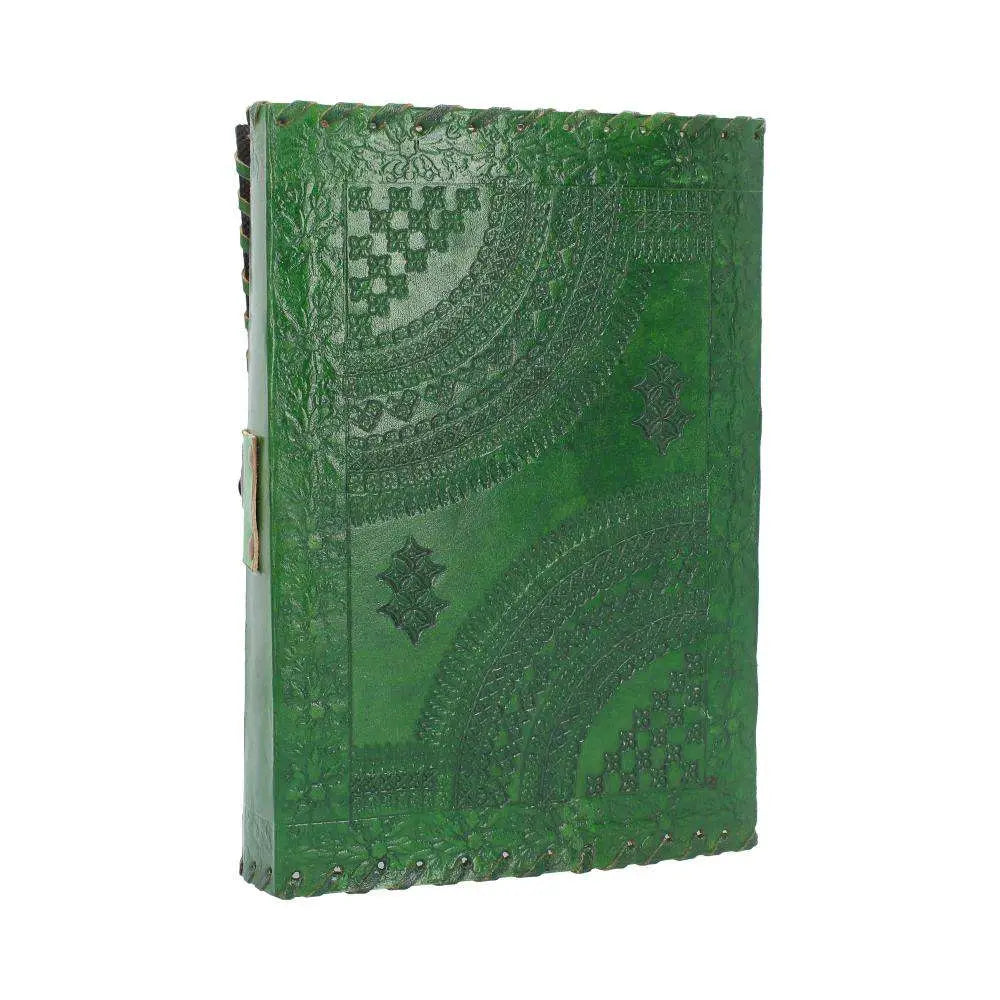 LEATHER DIARY EMBOSS GREENMAN & TWO LOCK NEMESIS NOW