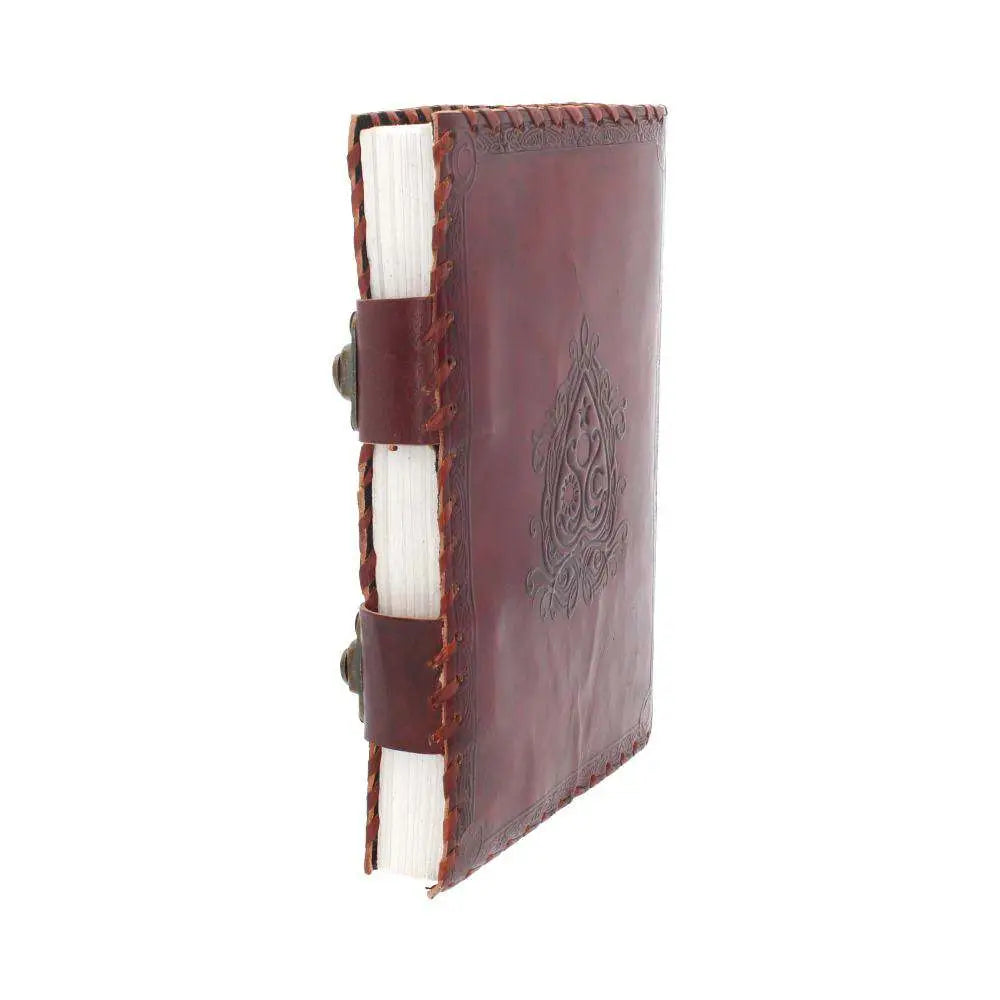LEATHER DIARY EMBOS SPIRIT BOARD & LOCK NEMESIS NOW