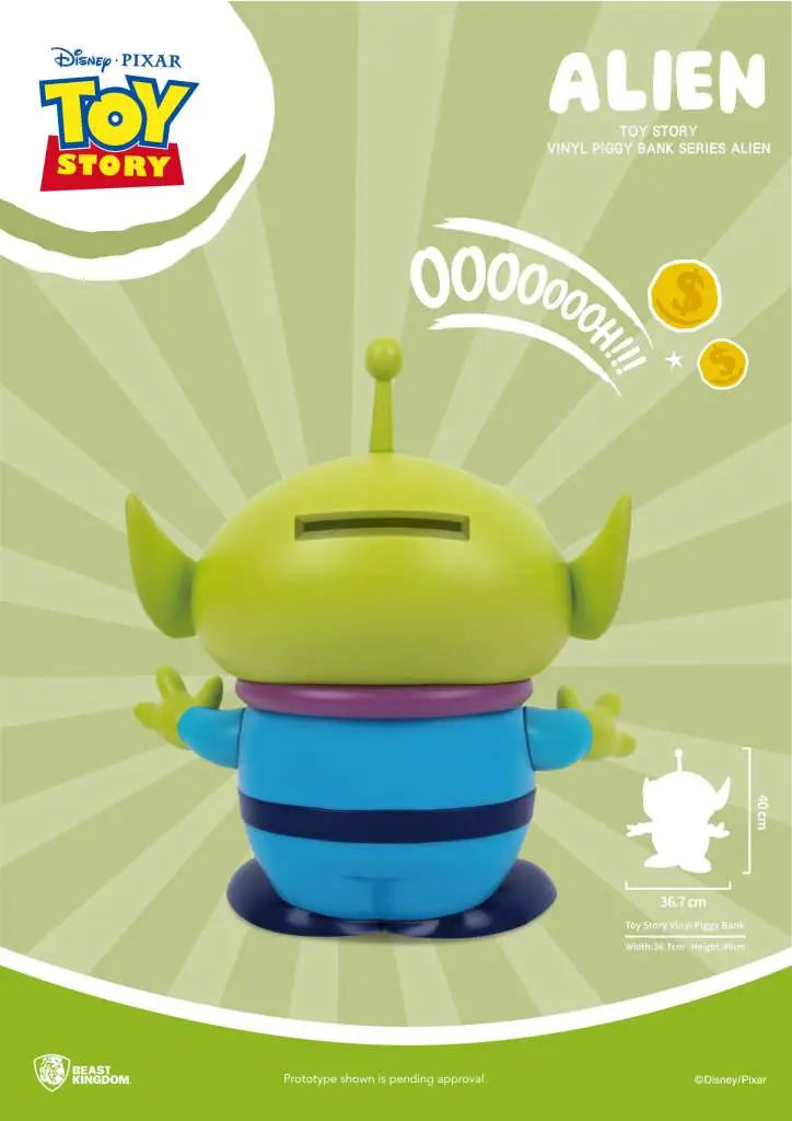 TOY STORY LARGE VINYL PIGGY BANK ALIEN BEAST KINGDOM