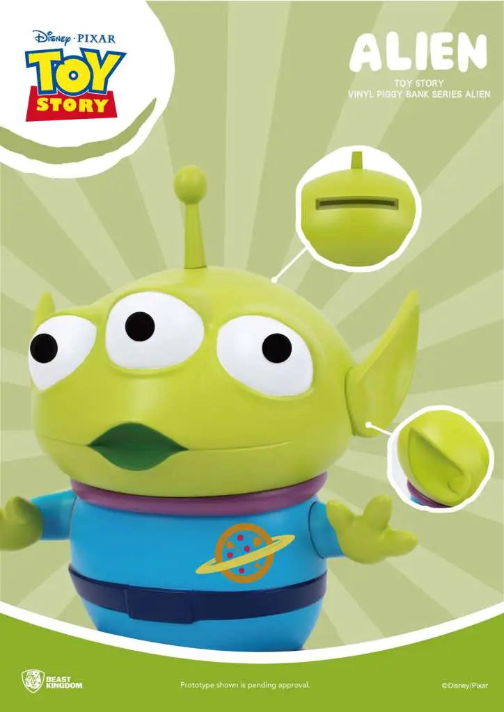 TOY STORY LARGE VINYL PIGGY BANK ALIEN BEAST KINGDOM