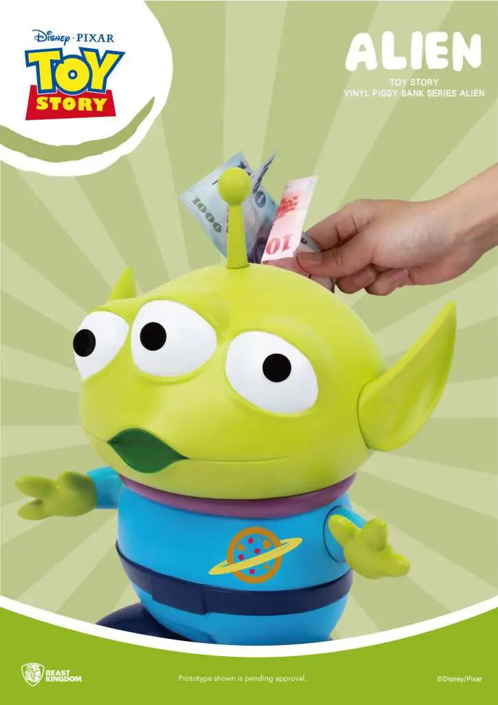 TOY STORY LARGE VINYL PIGGY BANK ALIEN BEAST KINGDOM