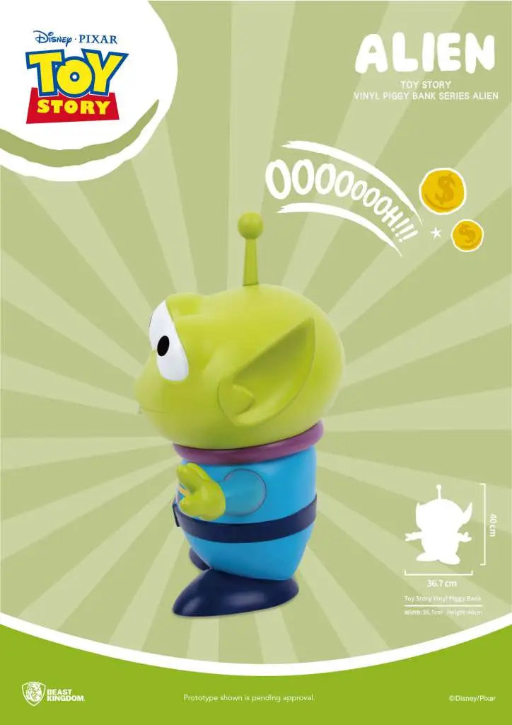 TOY STORY LARGE VINYL PIGGY BANK ALIEN BEAST KINGDOM