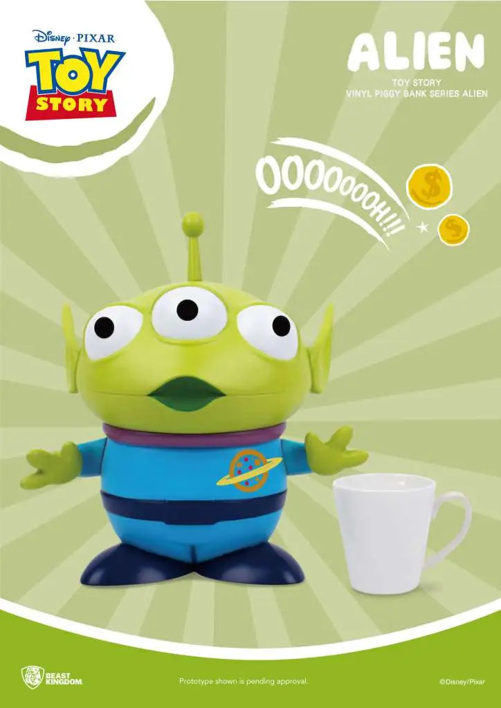 TOY STORY LARGE VINYL PIGGY BANK ALIEN BEAST KINGDOM