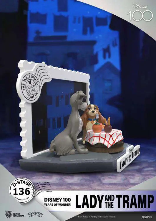 D STAGE DISNEY 100 YEARS LADY AND TRAMP BEAST KINGDOM