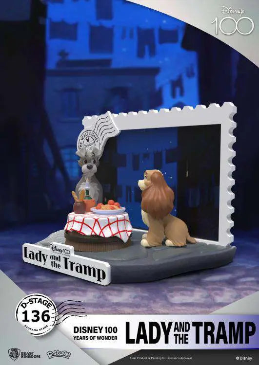 D STAGE DISNEY 100 YEARS LADY AND TRAMP BEAST KINGDOM