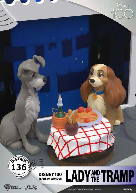 D STAGE DISNEY 100 YEARS LADY AND TRAMP BEAST KINGDOM