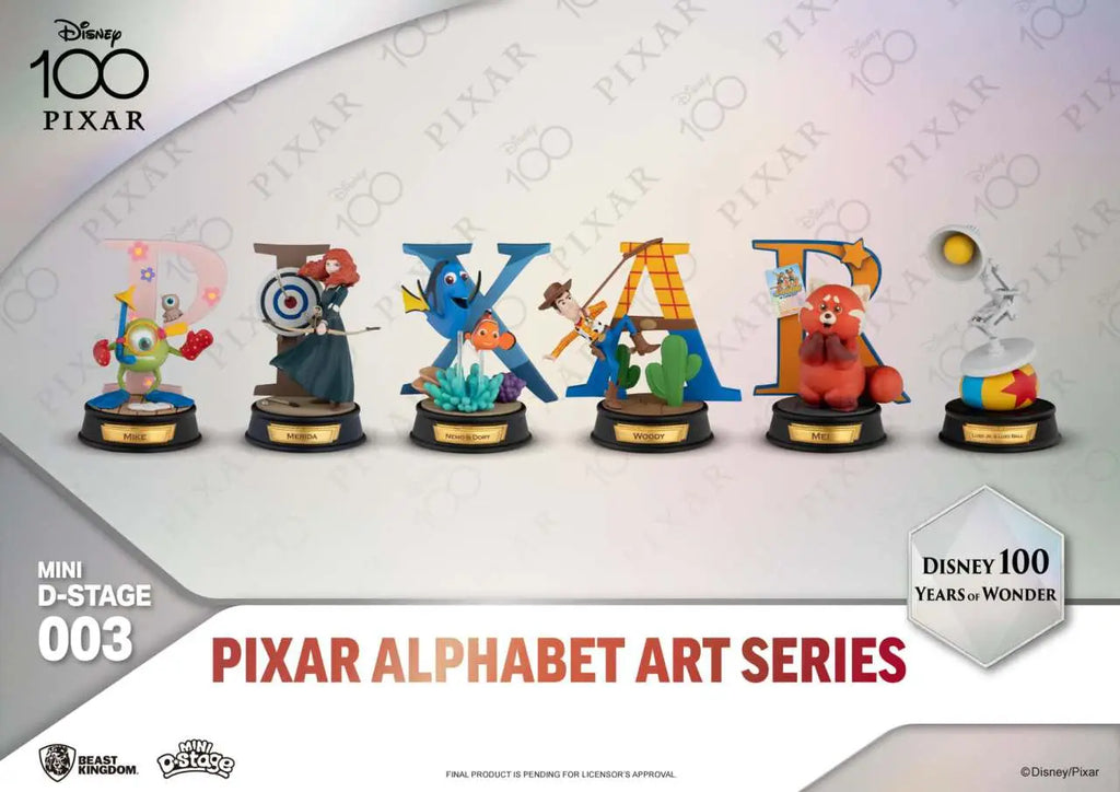 MINI DS DISNEY 100 YERAS PIXAR ALPHABET BEAST KINGDOM
