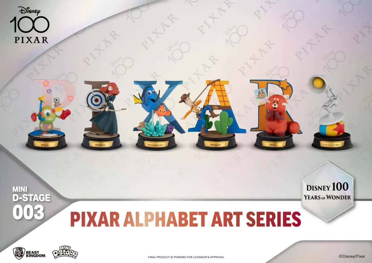 MINI DS DISNEY 100 YERAS PIXAR ALPHABET BEAST KINGDOM