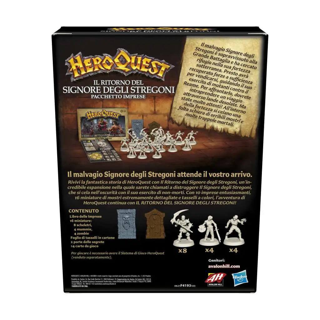 HEROQUEST IL RITORNO DEL SIGNORE DEGLI STREGONI HASBRO