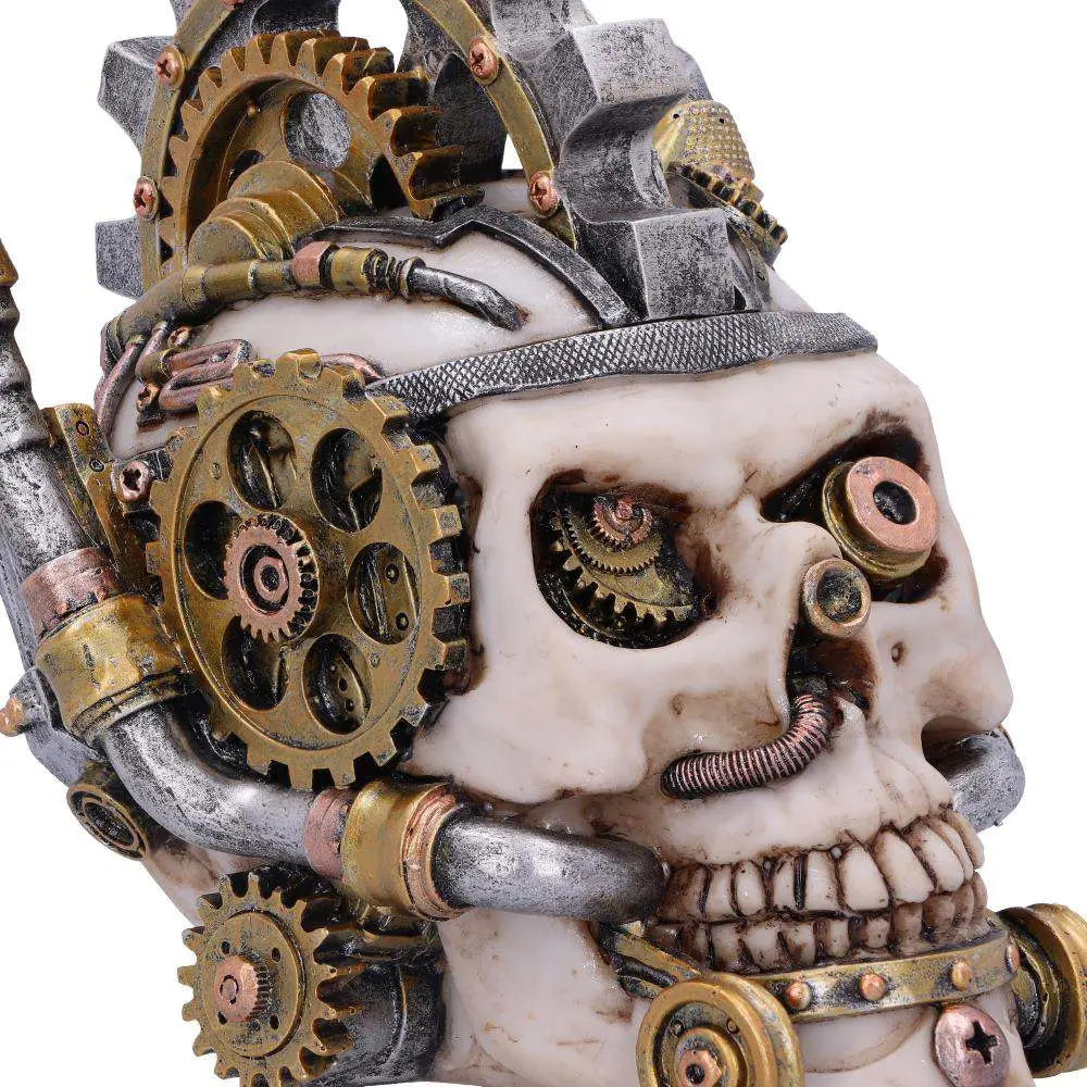 STEAMPUNK MECHANICAL METAL HEAD SKULL NEMESIS NOW