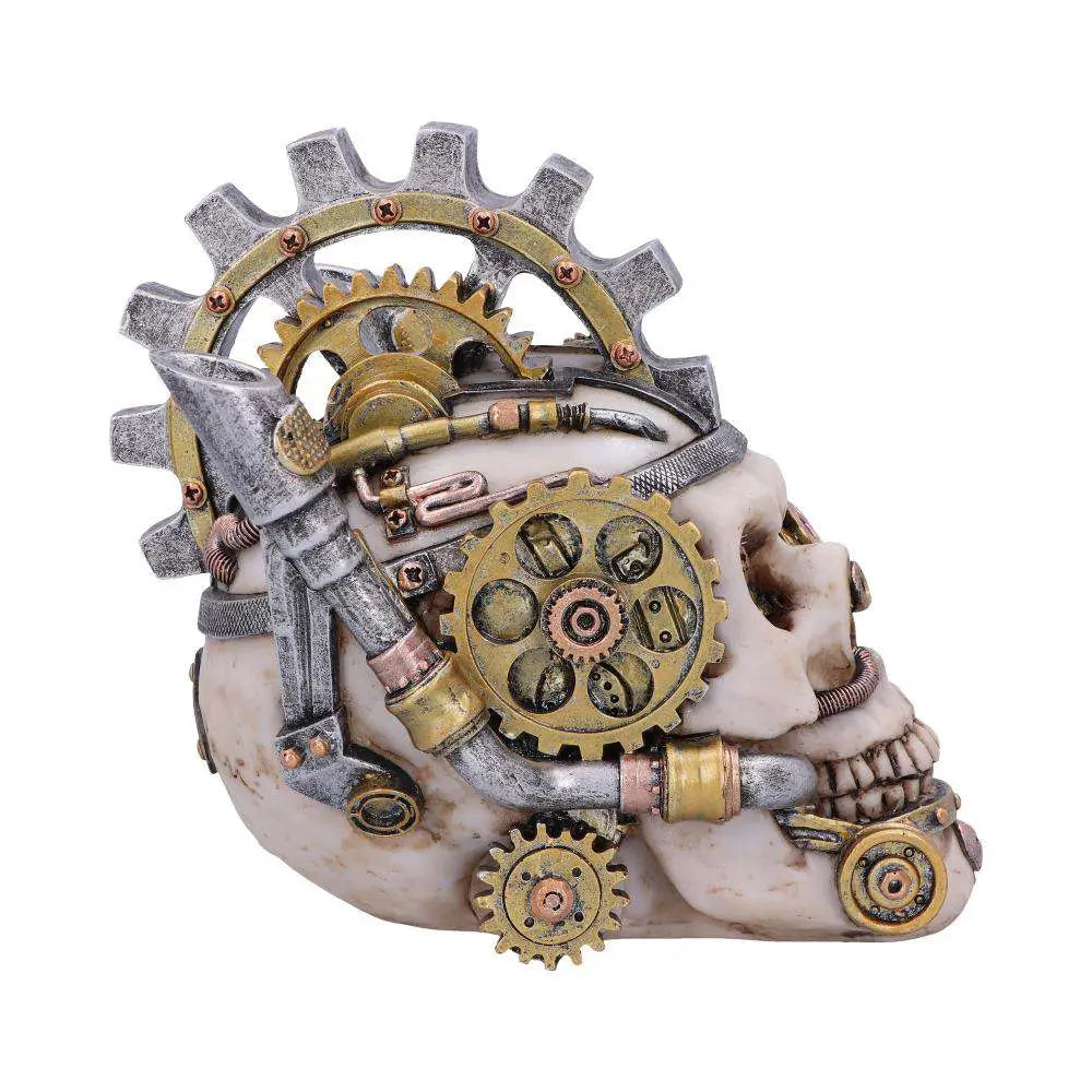 STEAMPUNK MECHANICAL METAL HEAD SKULL NEMESIS NOW