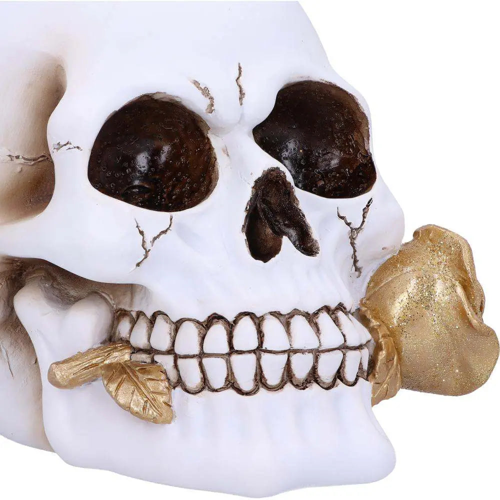 SKULL GOTHIC FLORAL FATE GOLDEN ROSE NEMESIS NOW