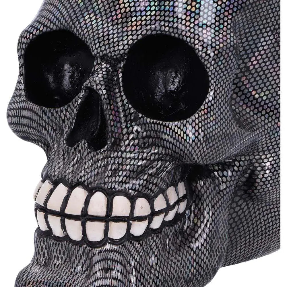 SKULL ORNAMENT HOLOGRAPHIC SILVER NEMESIS NOW