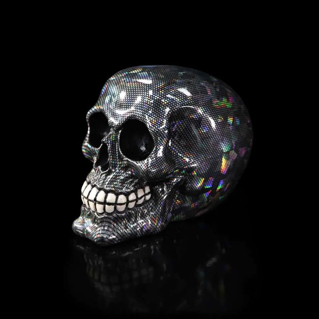 SKULL ORNAMENT HOLOGRAPHIC SILVER NEMESIS NOW