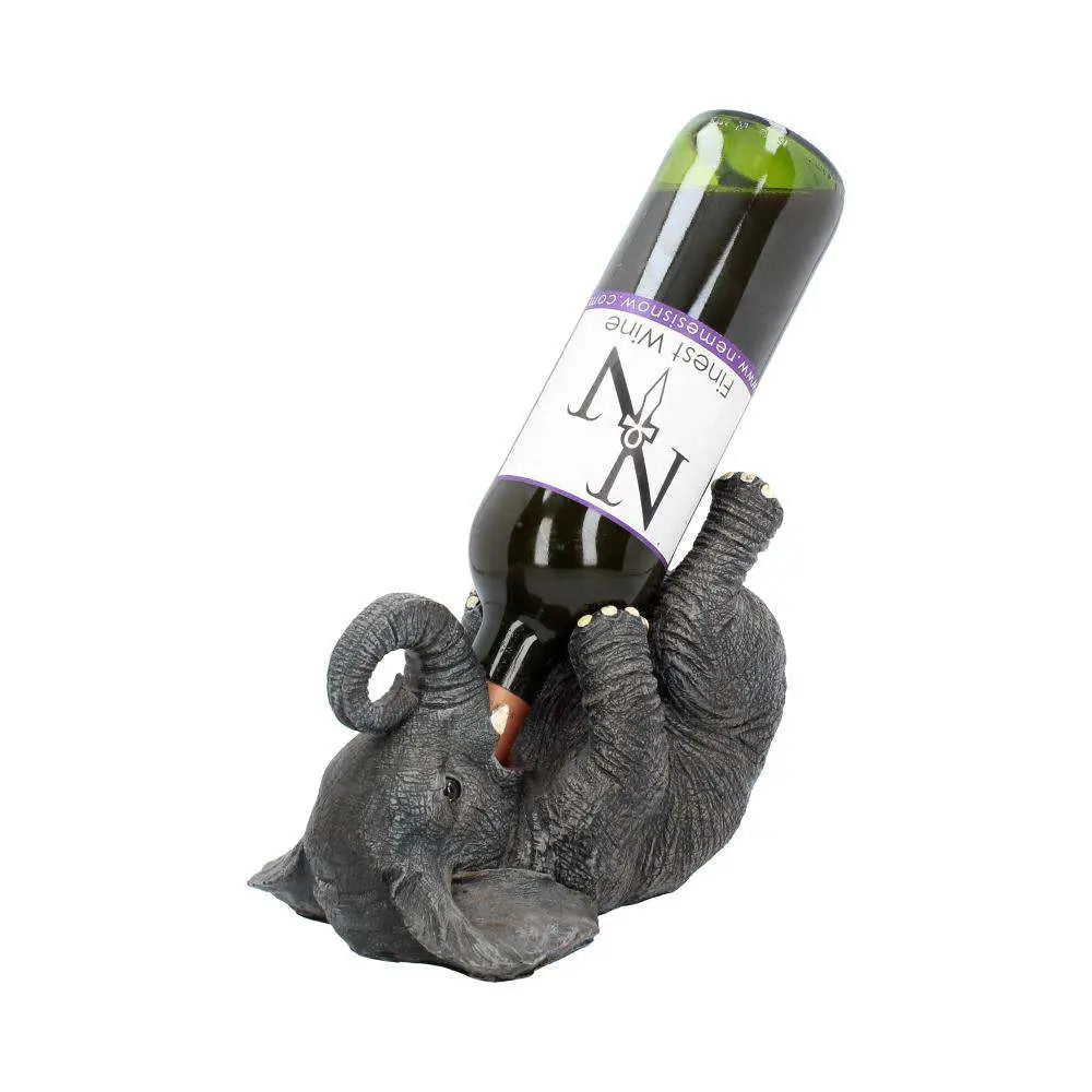 GUZZLERS GREY ELEPHAN WINE BOTTLE HOLDER NEMESIS NOW