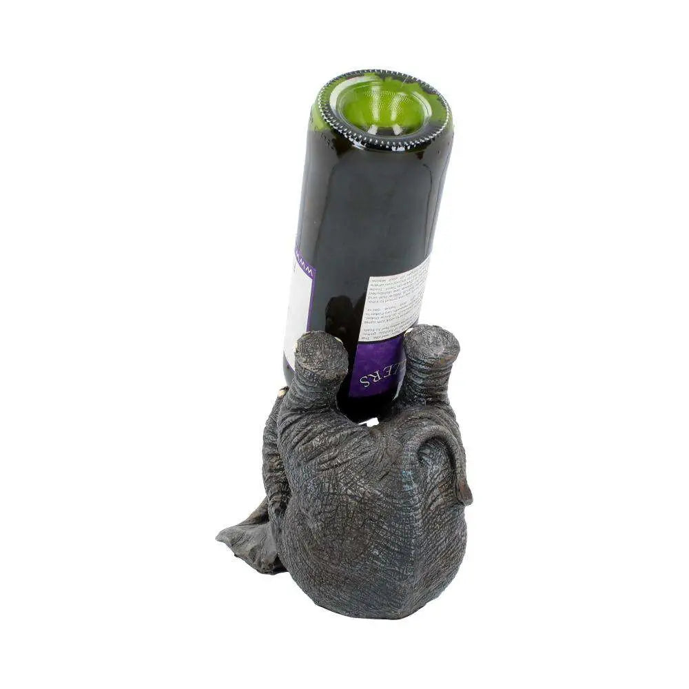GUZZLERS GREY ELEPHAN WINE BOTTLE HOLDER NEMESIS NOW