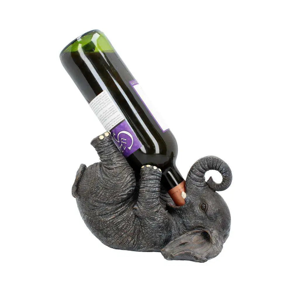GUZZLERS GREY ELEPHAN WINE BOTTLE HOLDER NEMESIS NOW
