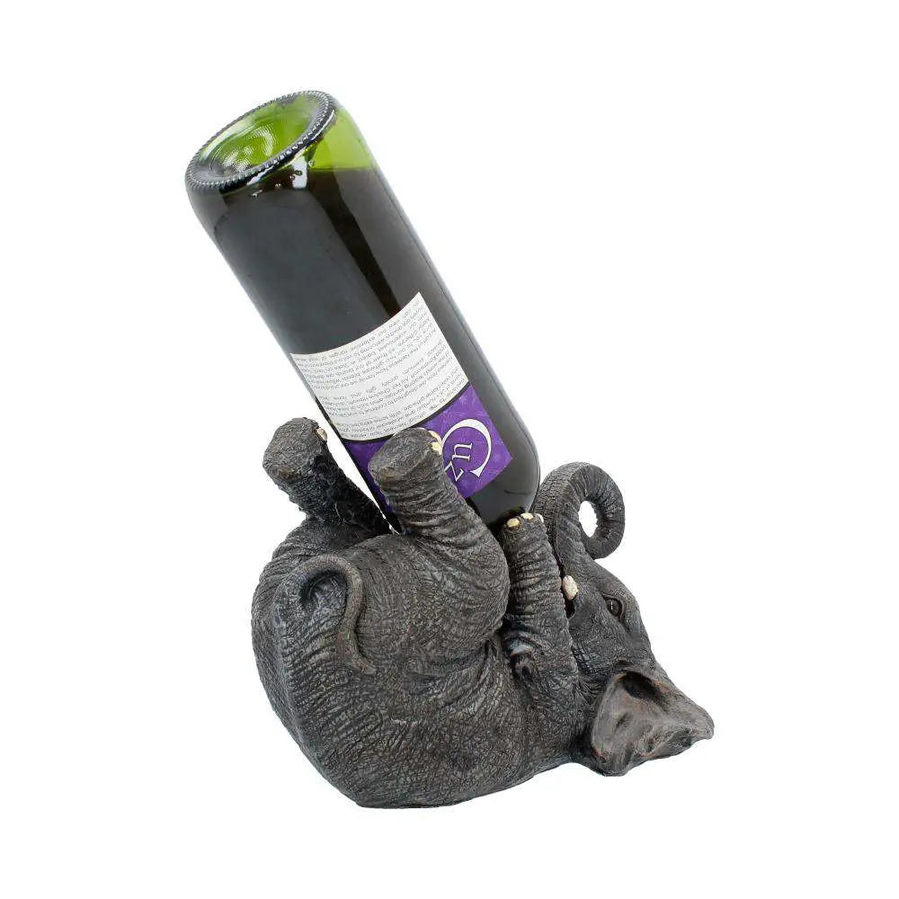 GUZZLERS GREY ELEPHAN WINE BOTTLE HOLDER NEMESIS NOW