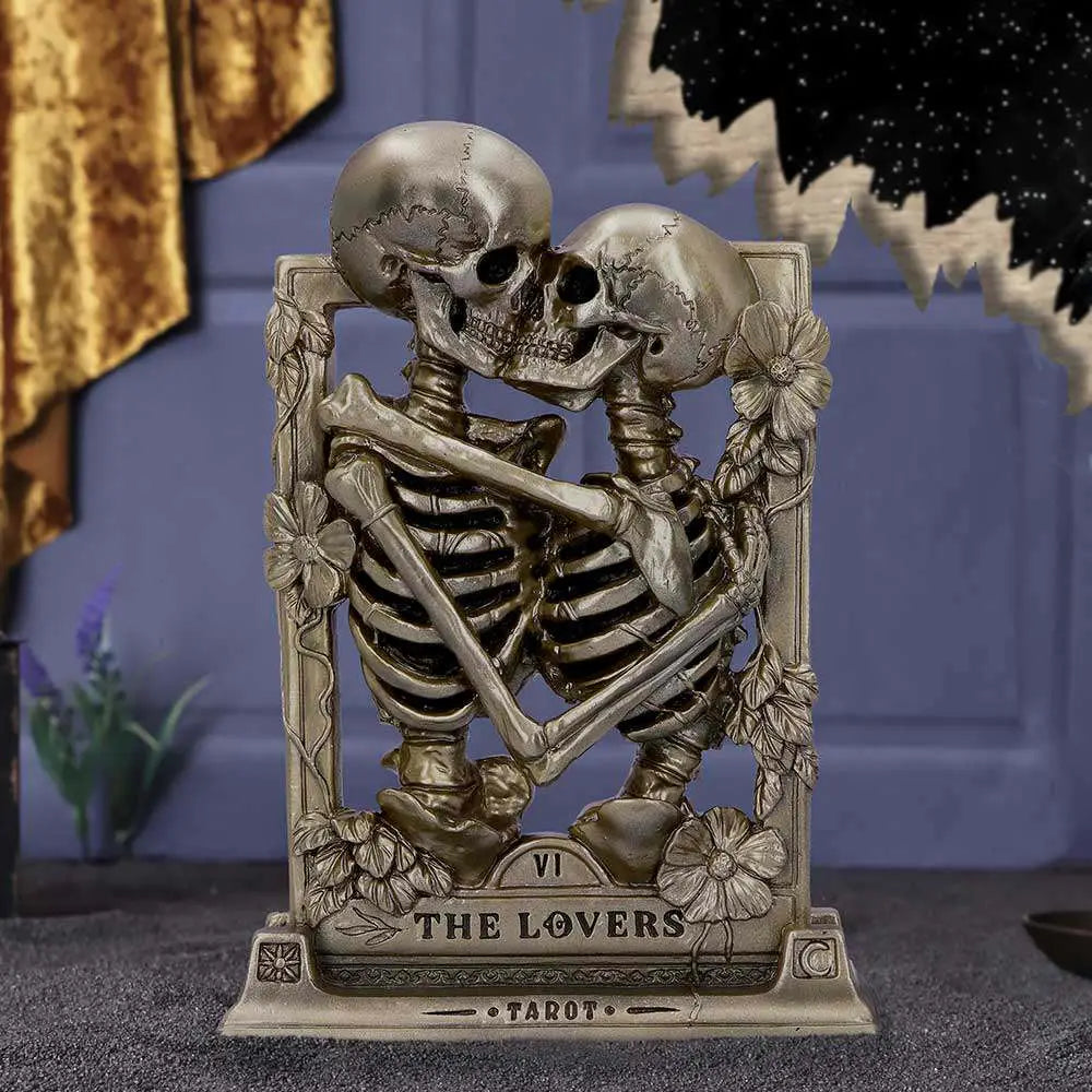 THE LOVERS BRONZE GOTHIC SKELETON ORNAM NEMESIS NOW