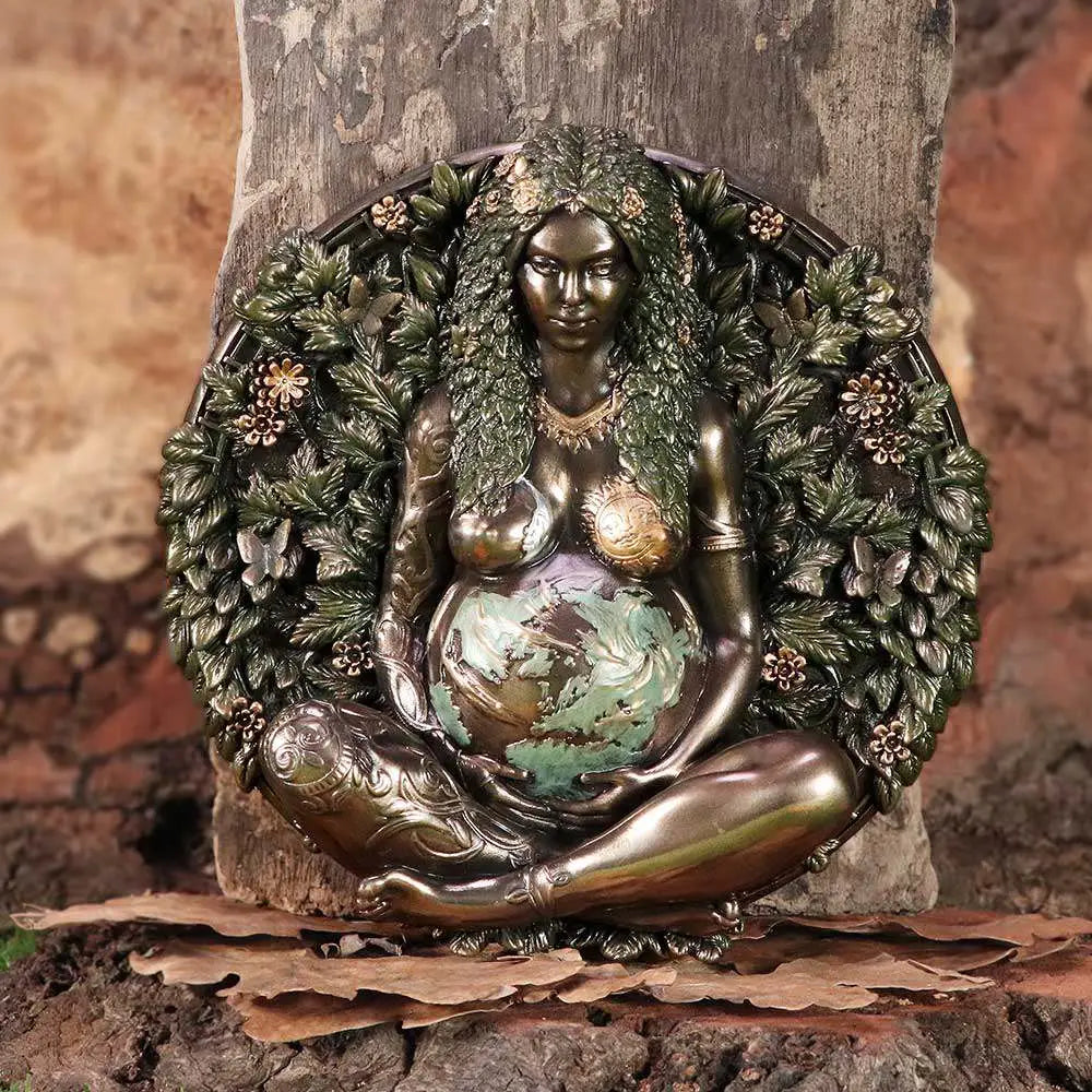 MOTHER EARTH BRONZE WALL PLAQUE NEMESIS NOW