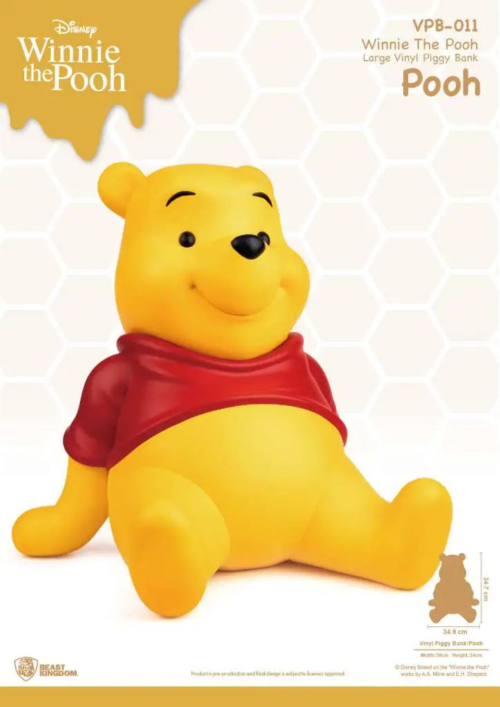 WINNIE POOH LARGE VINYL PIGGY BANK BEAST KINGDOM