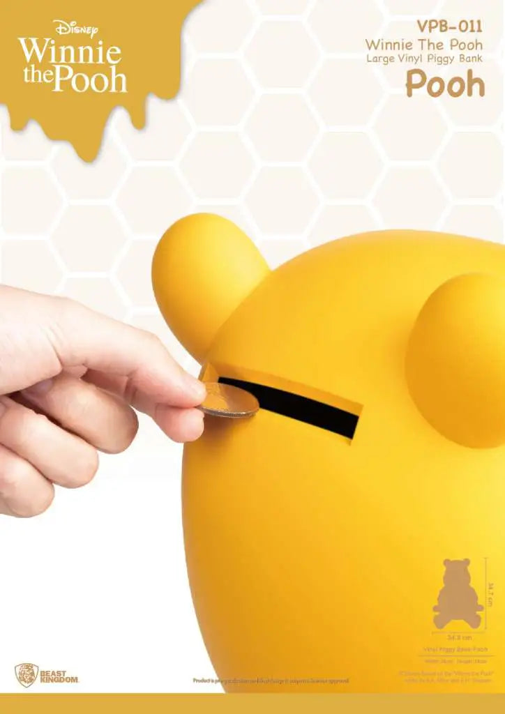 WINNIE POOH LARGE VINYL PIGGY BANK BEAST KINGDOM
