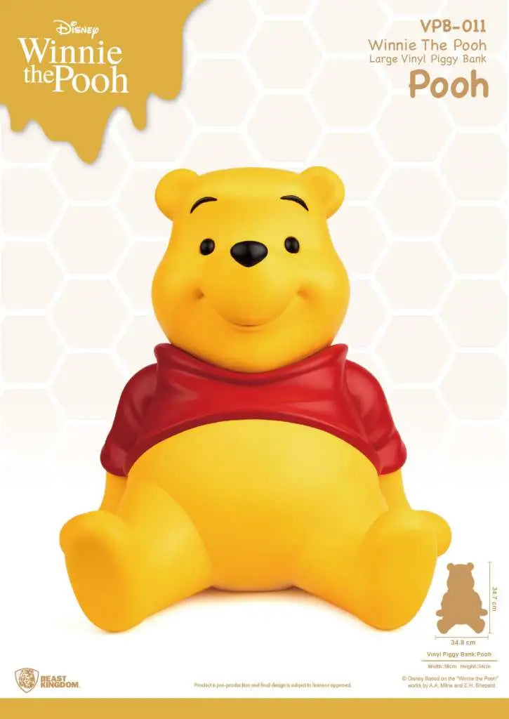 WINNIE POOH LARGE VINYL PIGGY BANK BEAST KINGDOM