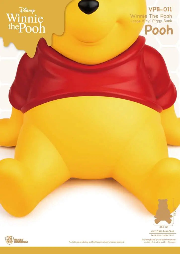 WINNIE POOH LARGE VINYL PIGGY BANK BEAST KINGDOM