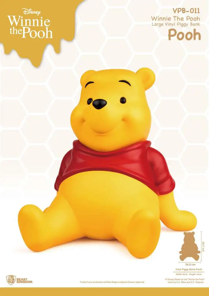 WINNIE POOH LARGE VINYL PIGGY BANK BEAST KINGDOM