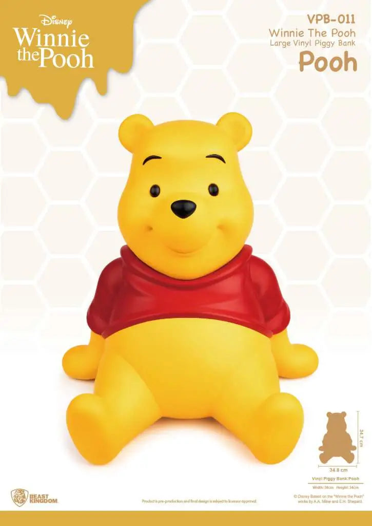 WINNIE POOH LARGE VINYL PIGGY BANK BEAST KINGDOM