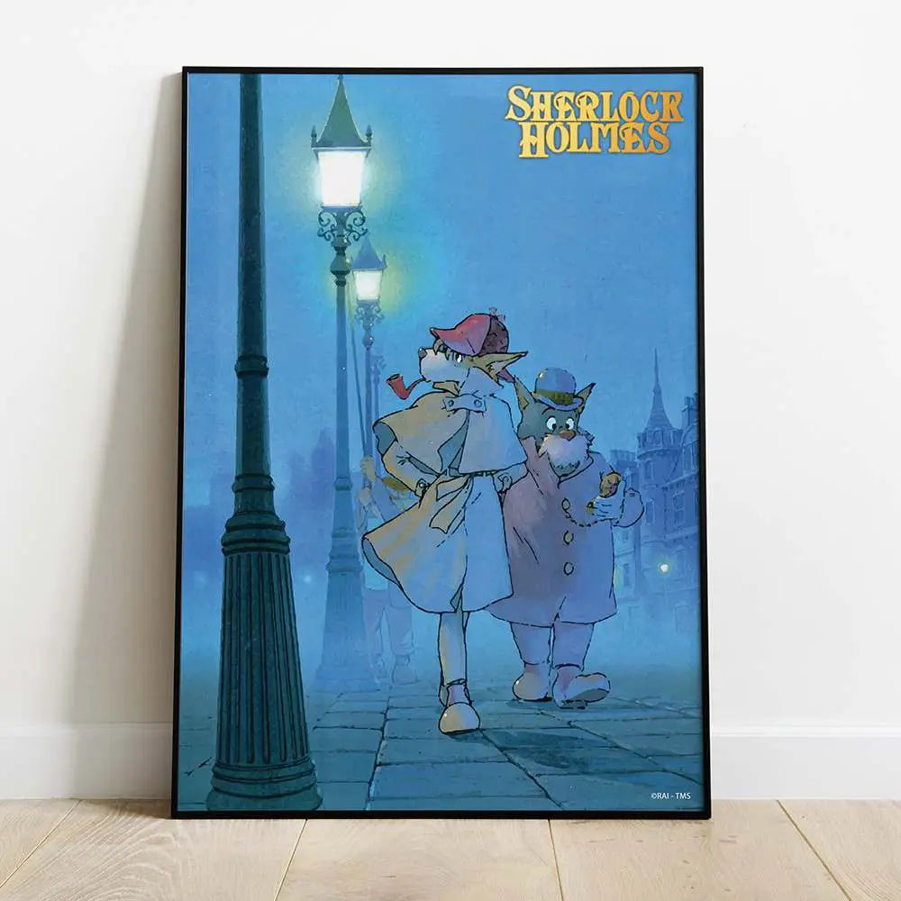 SHERLOCK HOUND HOLMES&WATSON WOOD PANEL SEMIC