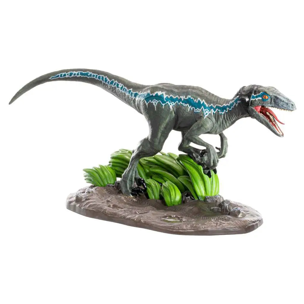 JURASSIC PARK VELOCIRAPTOR BLUE DIORAMA NOBLE COLLECTIONS