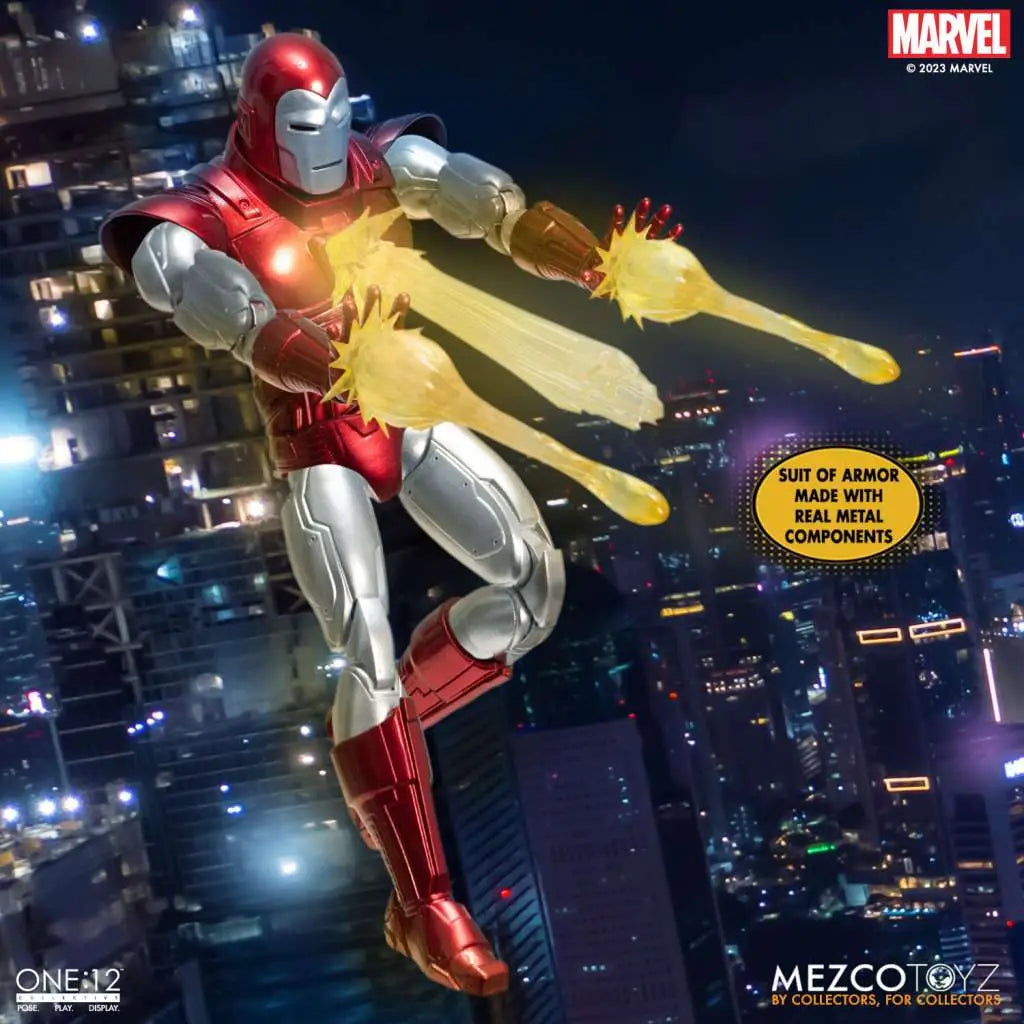 ONE 12 COLL IRON MAN SILVER CENTURION AF MEZCO TOYS
