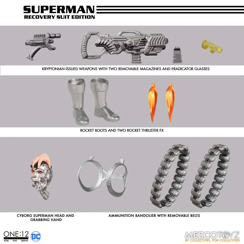 ONE 12 COLLECT SUPERMAN RECOVERY SUIT AF MEZCO TOYS