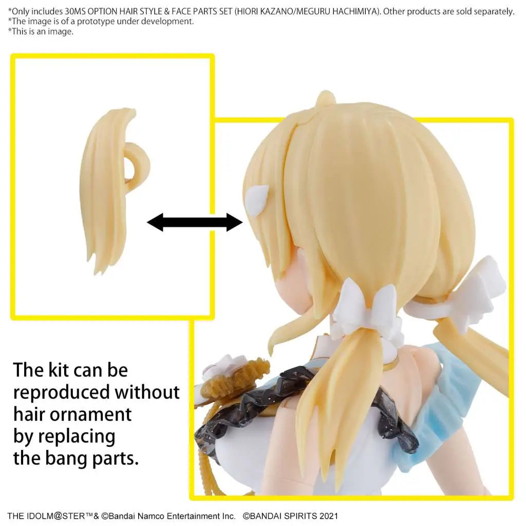 30MS OP HAIR STYLE & FACE PARTS SET HIORI KAZANO/MEGURU HACHIMIYA BANDAI MODEL KIT GUNPLA