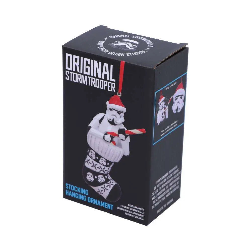 STORMTROOPER IN STOCKING HANGING ORNAMENT NEMESIS NOW