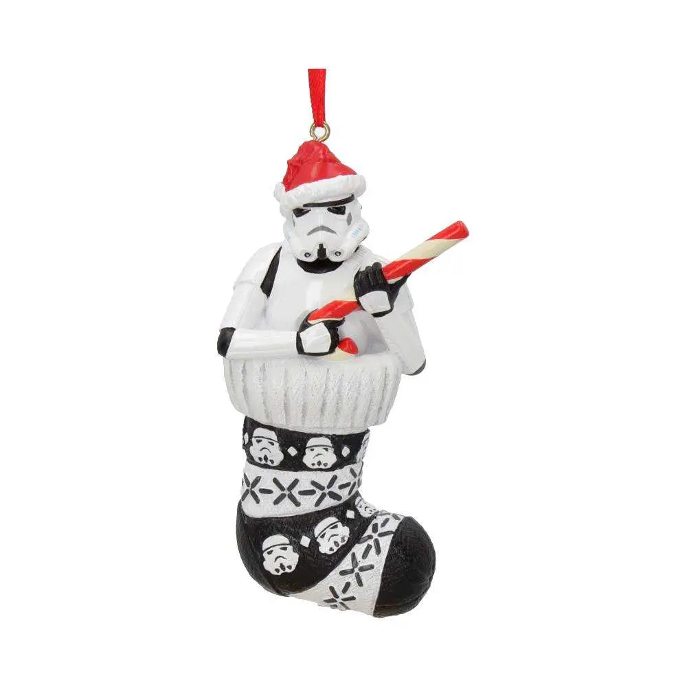 STORMTROOPER IN STOCKING HANGING ORNAMENT NEMESIS NOW
